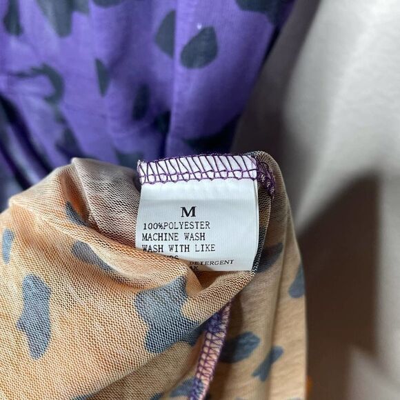 Zaful Purple Orange Ombre Swim Cover Wrap Dress M - Picture 6 of 6